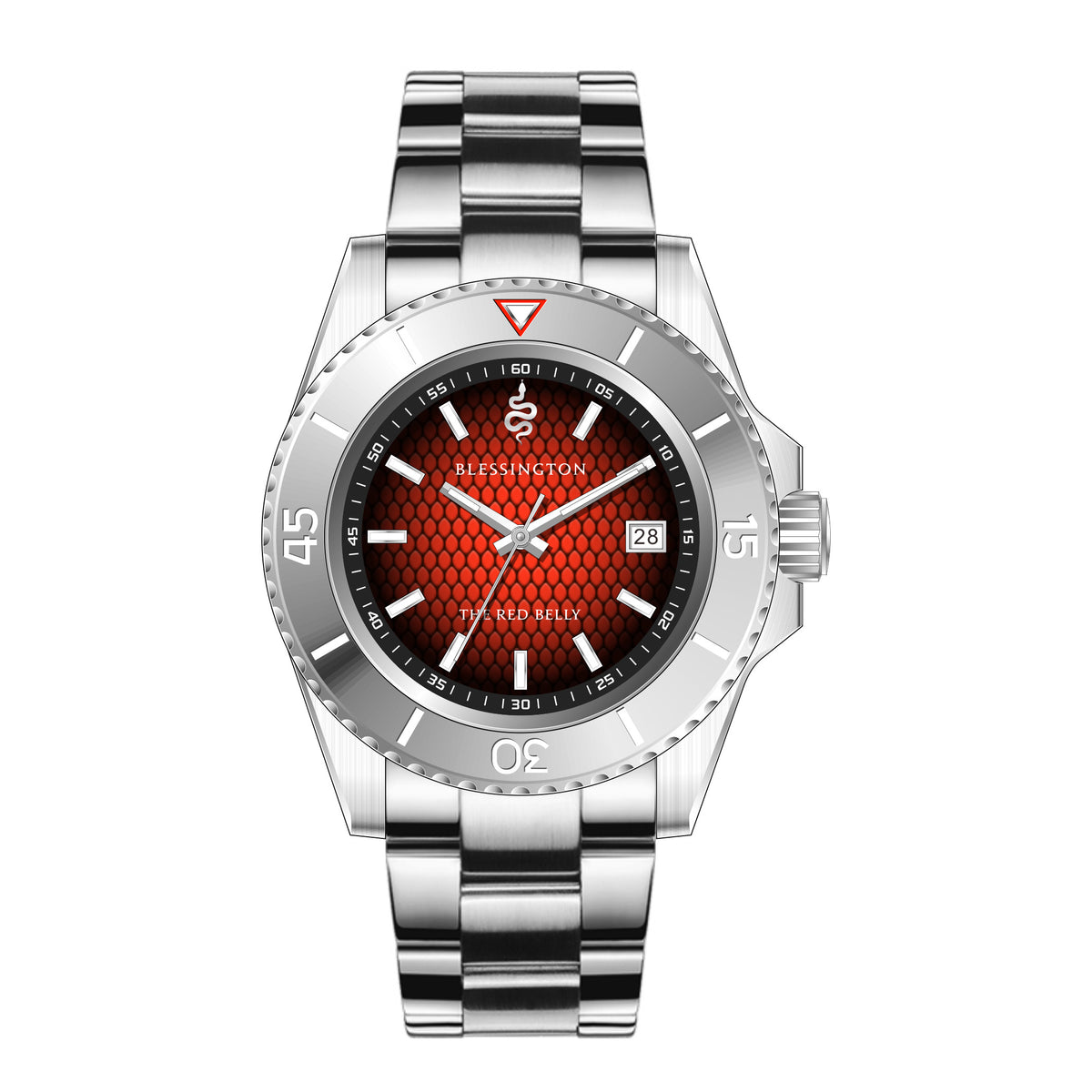 The Red Belly (Tungsten - 42mm Diver)